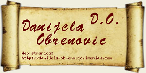 Danijela Obrenović vizit kartica
